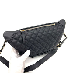 CHANEL 램스킨 바이 퀼팅 웨이스트 백 패니 팩 블랙 CHANEL 램스킨 바이 퀼팅 웨이스트 백 패니 팩 블랙