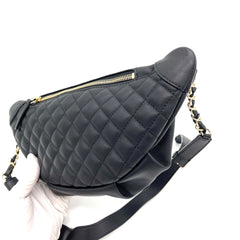 CHANEL 램스킨 바이 퀼팅 웨이스트 백 패니 팩 블랙 CHANEL 램스킨 바이 퀼팅 웨이스트 백 패니 팩 블랙