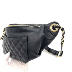 CHANEL 램스킨 바이 퀼팅 웨이스트 백 패니 팩 블랙 CHANEL 램스킨 바이 퀼팅 웨이스트 백 패니 팩 블랙