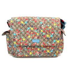 GUCCI GG Supreme Monogram Star Print Diaper Bag Blue Multicolor