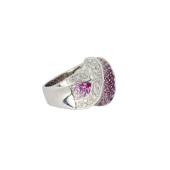 18k White gold & pink jewelrys set Ring