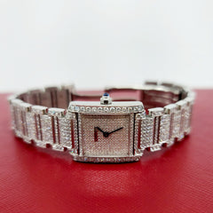 CARTIER Française 풀 다이아몬드 파베 시계 CARTIER Française 풀 다이아몬드 파베 시계