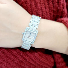 CARTIER Française 풀 다이아몬드 파베 시계 CARTIER Française 풀 다이아몬드 파베 시계