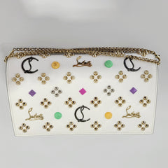 CHRISTIAN LOUBOUTIN PALOMA CLUTCH CALF EMP/SP LOUBINTHESKY GRANITE