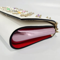 CHRISTIAN LOUBOUTIN PALOMA CLUTCH CALF EMP/SP LOUBINTHESKY GRANITE