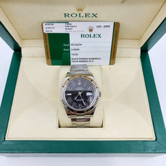 롤렉스 Datejust II 116334 그레이 블랙 로만 다이얼 오이스터 브레이슬릿 41mm 롤렉스 Datejust II 116334 그레이 블랙 로만 다이얼 오이스터 브레이슬릿 41mm