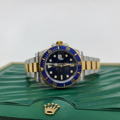 롤렉스 Oyster Perpetual Submariner Date 18K 옐로우 골드 & 스테인리스 스틸 남성용 시계, 중고- 116613LB 롤렉스 롤렉스 Oyster Perpetual Submariner Date 18K 옐로우 골드 & 스테인리스 스틸 남성용 시계, 중고- 116613LB 롤렉스