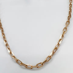 14K Solid Rose Gold Open Link Chain Necklace 10.5" [14K Solid Gold ]