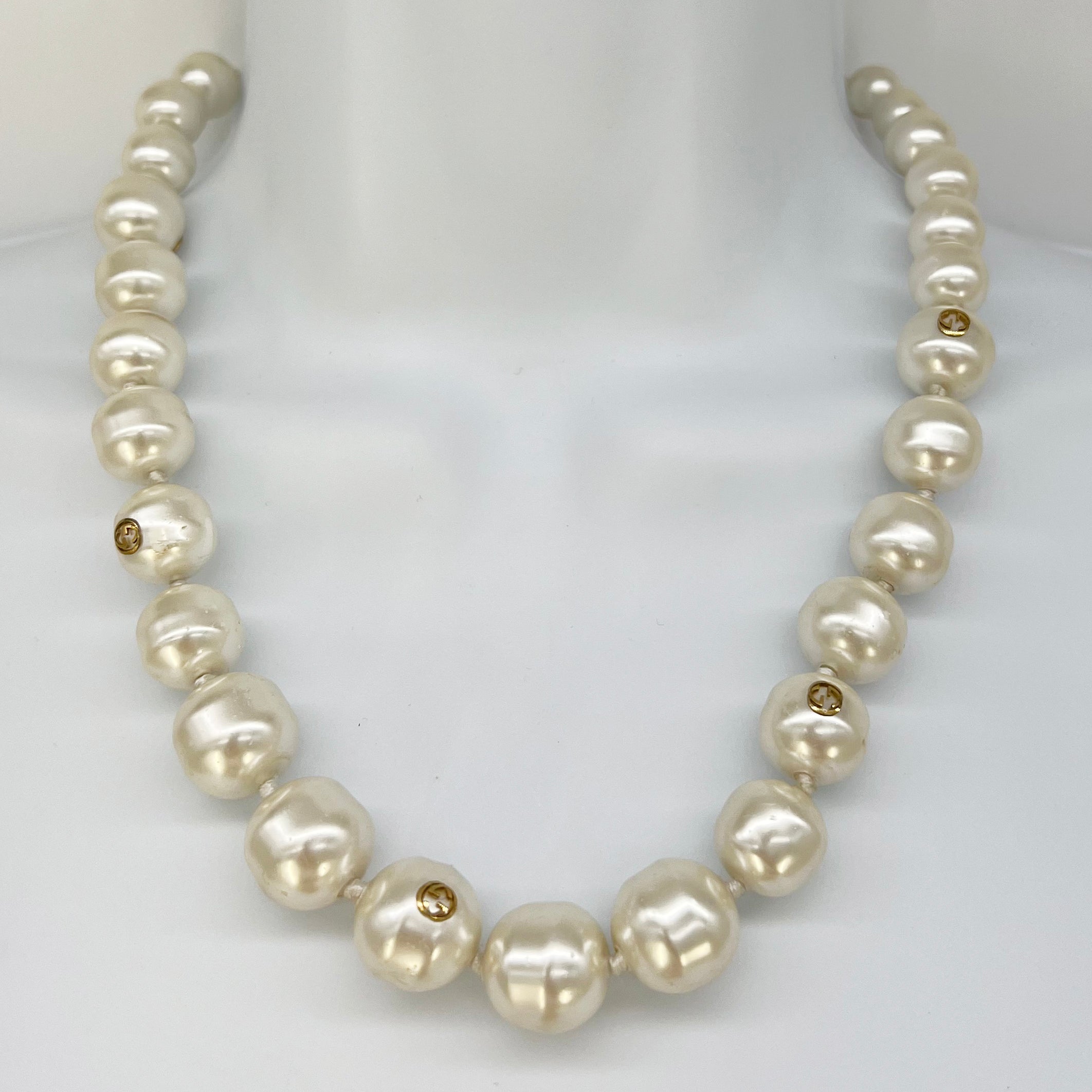 Designer Fresh Water Pearl Necklace with Authentic Louis Vuitton