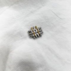 까르띠에 머스트 드 21 링크 18K 골드 및 스틸 3 비즈 시계 스트랩 팔찌 밴드 17mm 까르띠에 머스트 드 21 링크 18K 골드 및 스틸 3 비즈 시계 스트랩 팔찌 밴드 17mm