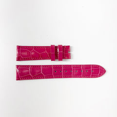 Guarantee Authentic Chanel Alligator Genuine Leather Strap Pink 18mmx16mm Watch Band