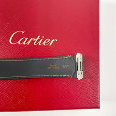 Guarantee Authentic Cartier Alligator Genuine Leather Strap Folding Deployment Clasp Buckle Brown 21mmx18mm Watch Band