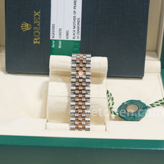 롤렉스 Datejust 36 스테인리스 스틸 및 옐로우 골드 블랙 자개 다이아몬드 다이얼 롤렉스 Datejust 36 스테인리스 스틸 및 옐로우 골드 블랙 자개 다이아몬드 다이얼