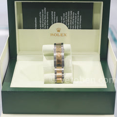 ROLEX Datejust 투톤 옐로우 골드 & 스테인리스 스틸, 골드 다이얼, 다이아몬드 베젤 & 마커 ROLEX Datejust 투톤 옐로우 골드 & 스테인리스 스틸, 골드 다이얼, 다이아몬드 베젤 & 마커