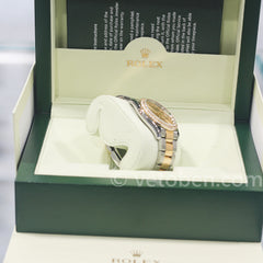 ROLEX Datejust 투톤 옐로우 골드 & 스테인리스 스틸, 골드 다이얼, 다이아몬드 베젤 & 마커 ROLEX Datejust 투톤 옐로우 골드 & 스테인리스 스틸, 골드 다이얼, 다이아몬드 베젤 & 마커
