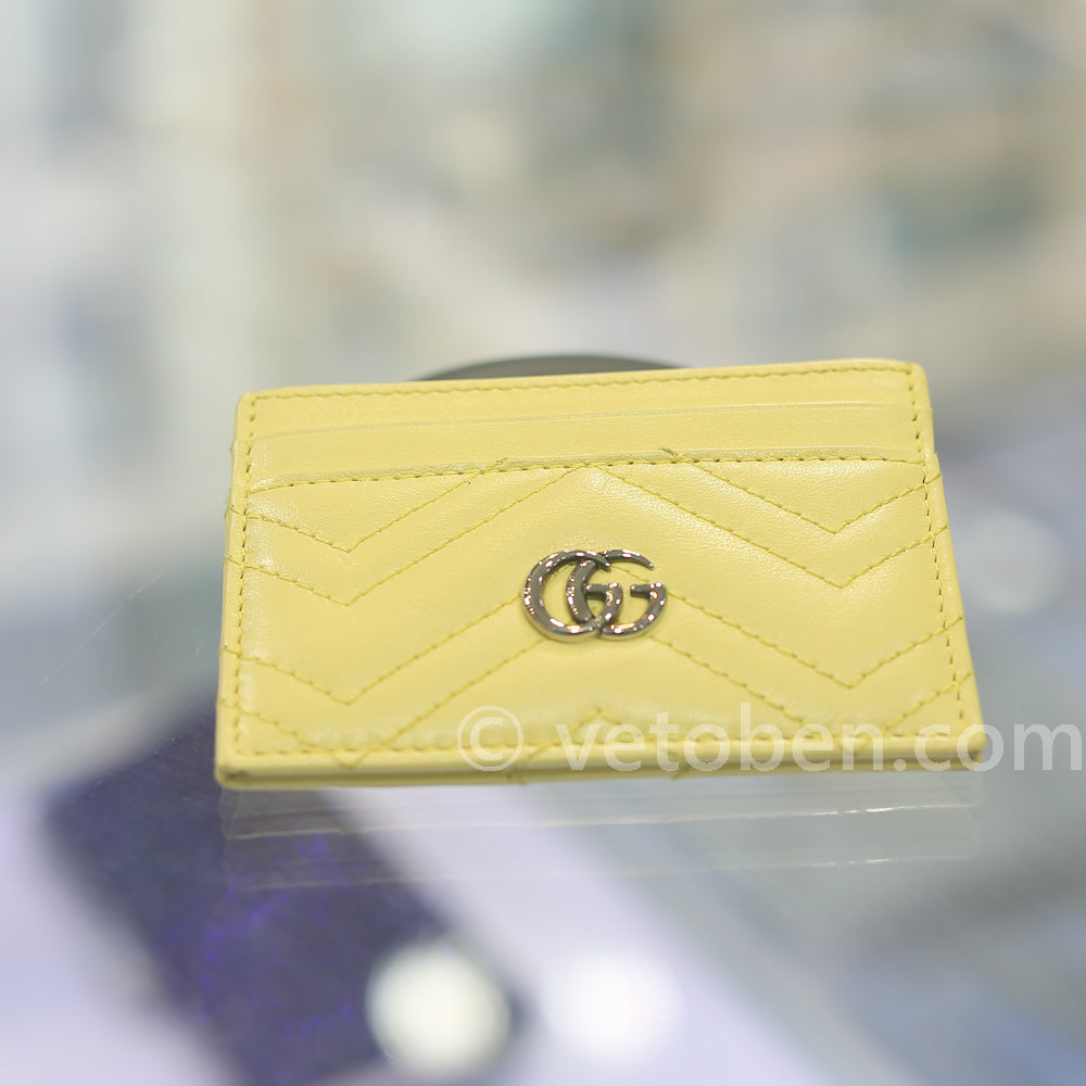 Yellow gucci card holder Clearance