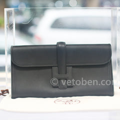 Hermes Jige Elan Swift 29 블랙 가죽 클러치 Hermes Jige Elan Swift 29 블랙 가죽 클러치