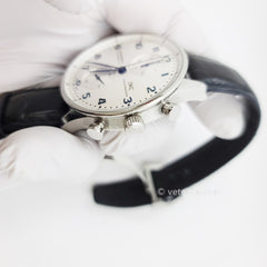IWC 포르투기저 크로노 오토매틱 스테인레스 스틸 남성용 시계 IW371445 IWC 포르투기저 크로노 오토매틱 스테인레스 스틸 남성용 시계 IW371445