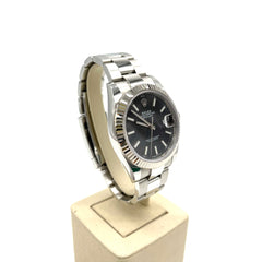 ROLEX DATEJUST II STEEL & 18K WHITE GOLD BEZEL BLACK DIAL MENS 41MM WATCH ROLEX DATEJUST II STEEL & 18K WHITE GOLD BEZEL BLACK DIAL MENS 41MM WATCH