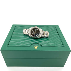 ROLEX DATEJUST II STEEL & 18K WHITE GOLD BEZEL BLACK DIAL MENS 41MM WATCH ROLEX DATEJUST II STEEL & 18K WHITE GOLD BEZEL BLACK DIAL MENS 41MM WATCH