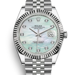 DATEJUST Mother pearl 41 Oyster, 41 mm, Oystersteel and white gold