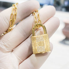 Hermes lock full pave VVS-E COLOR