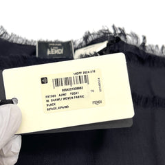 Fendi FF Shawl – Black Organic Silk