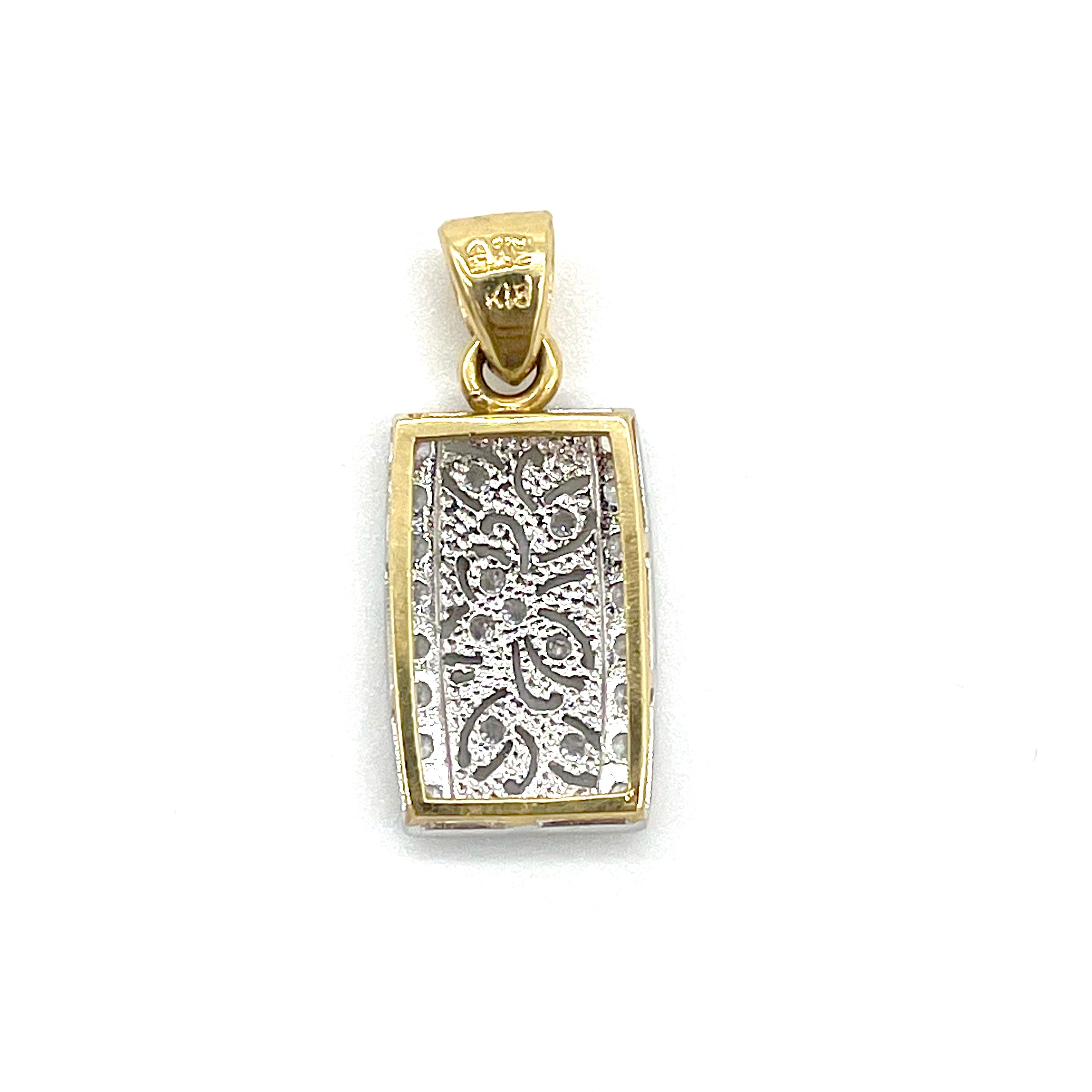18k Yellow Gold & Diamonds Setting Customized “PLANT” Pendant