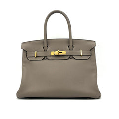 HERMES  Taurillon Novillo Birkin 30 Gris Asphalte