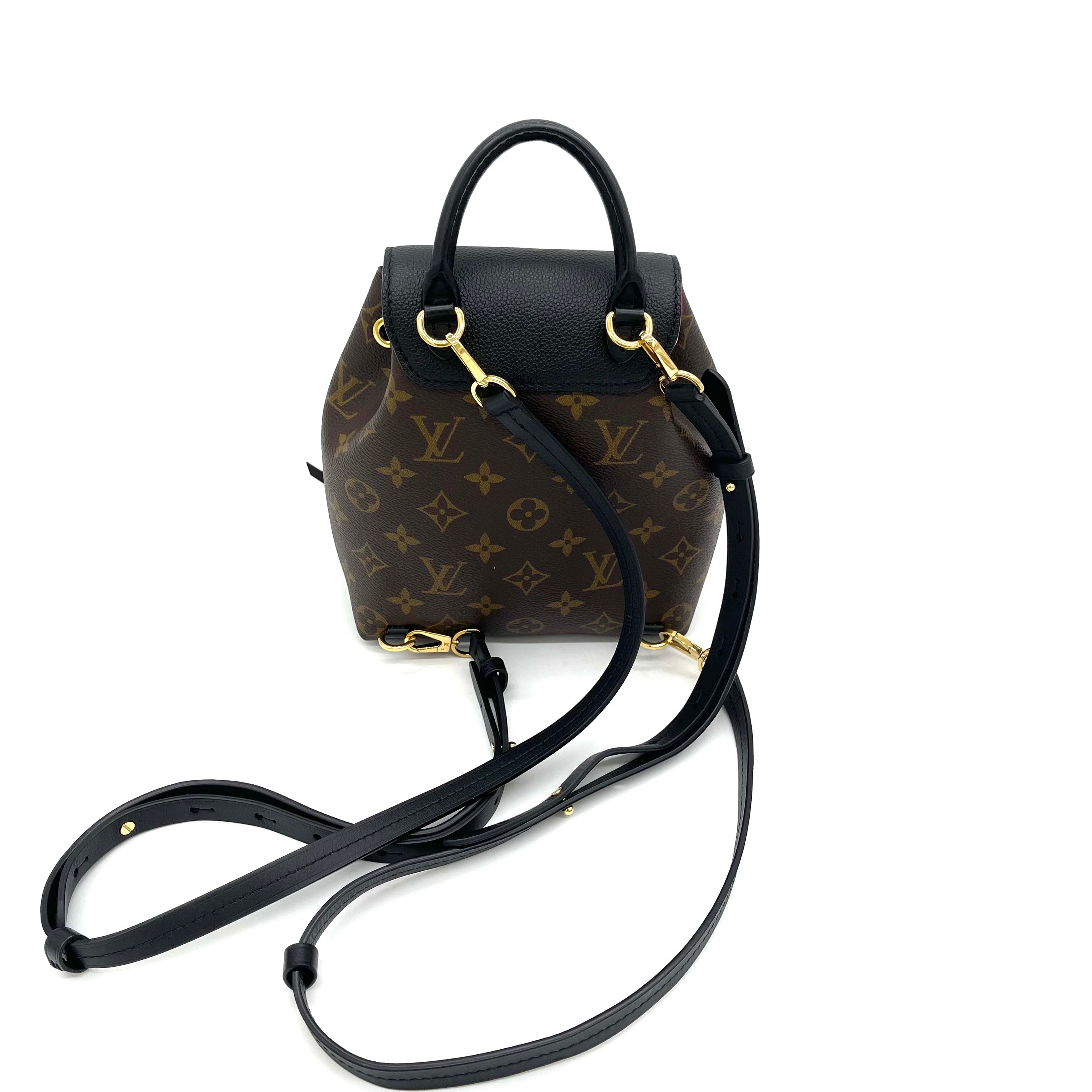 Louis Vuitton Montsouris BB Monogram Black Leather Backpack
