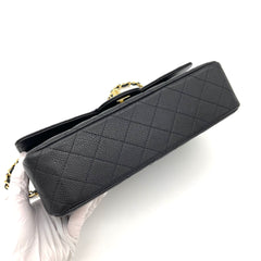 CHANEL Caviar Quilted Medium Double Flap Black 28571208