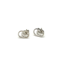 Gucci Interlocking 18k white gold earrings