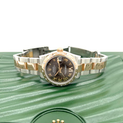 Rolex Datejust 31 Ladies' Yello Gold & Stainless Steel Chocolate Dial 178341