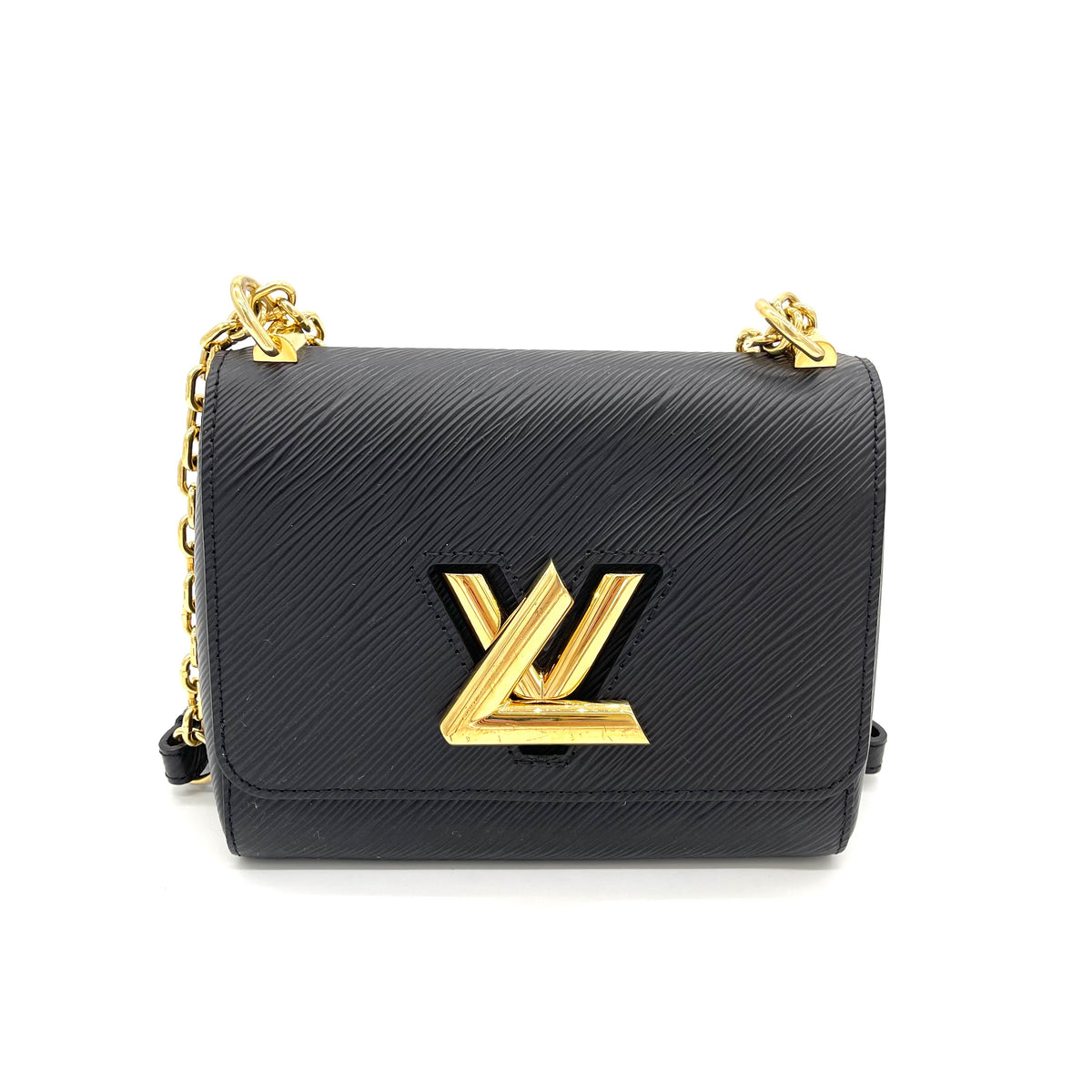 Louis Vuitton, Bags, Louis Vuitton Twist Lock Fur Chain Shoulder Leather  White Shoulder Bag