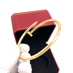 Authentic Cartier Medium Juste un Clou 18k Yellow Gold Nail Bracelet, Size  18