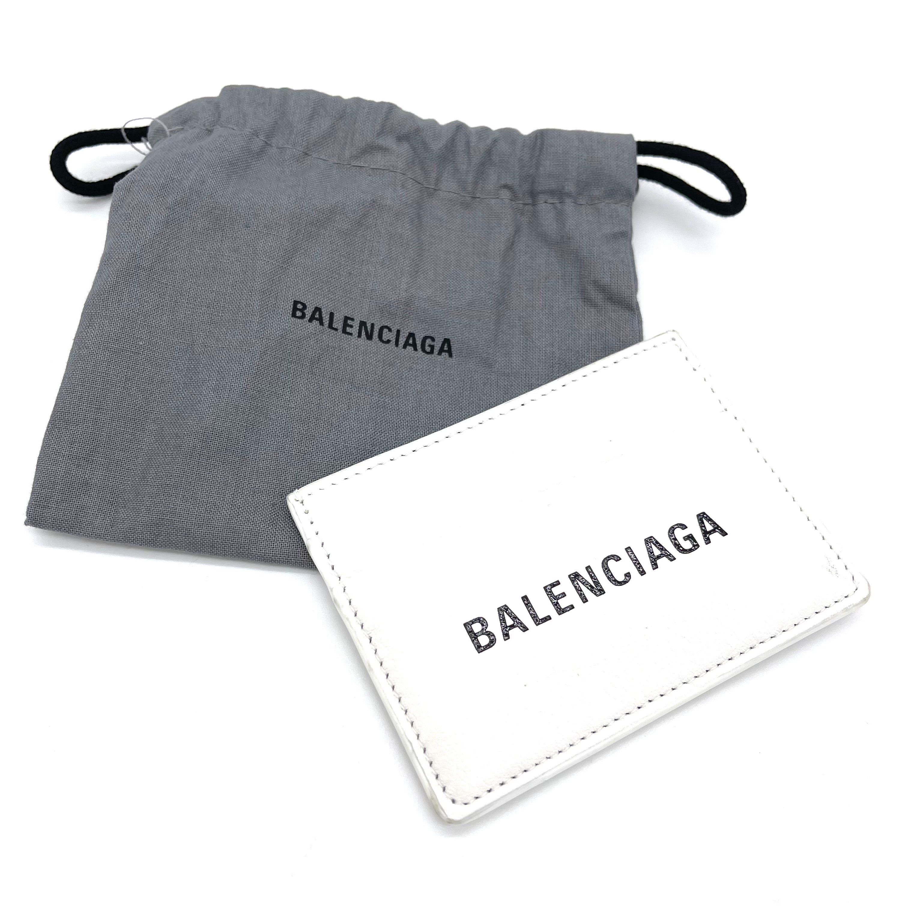 BALENCIAGA CASH CARD HOLDER WHITE