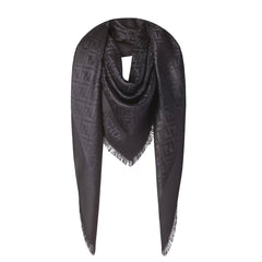 Fendi FF Shawl – Black Organic Silk
