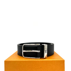 Louis Vuitton  Calfskin 35mm Pont Neuf Belt 95 38 Black