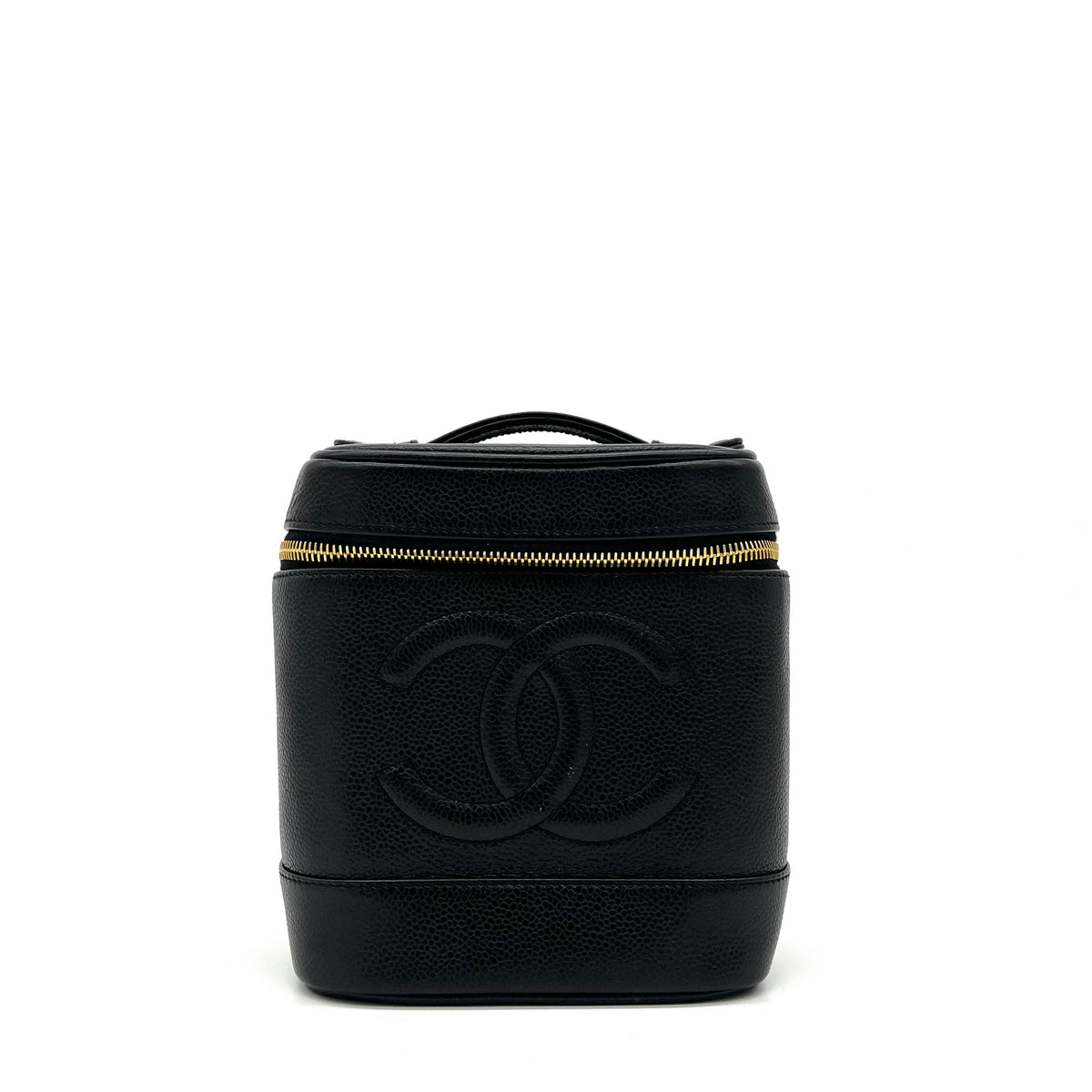 CHANEL  Caviar Cosmetic Vanity Bag Black 2000-2002