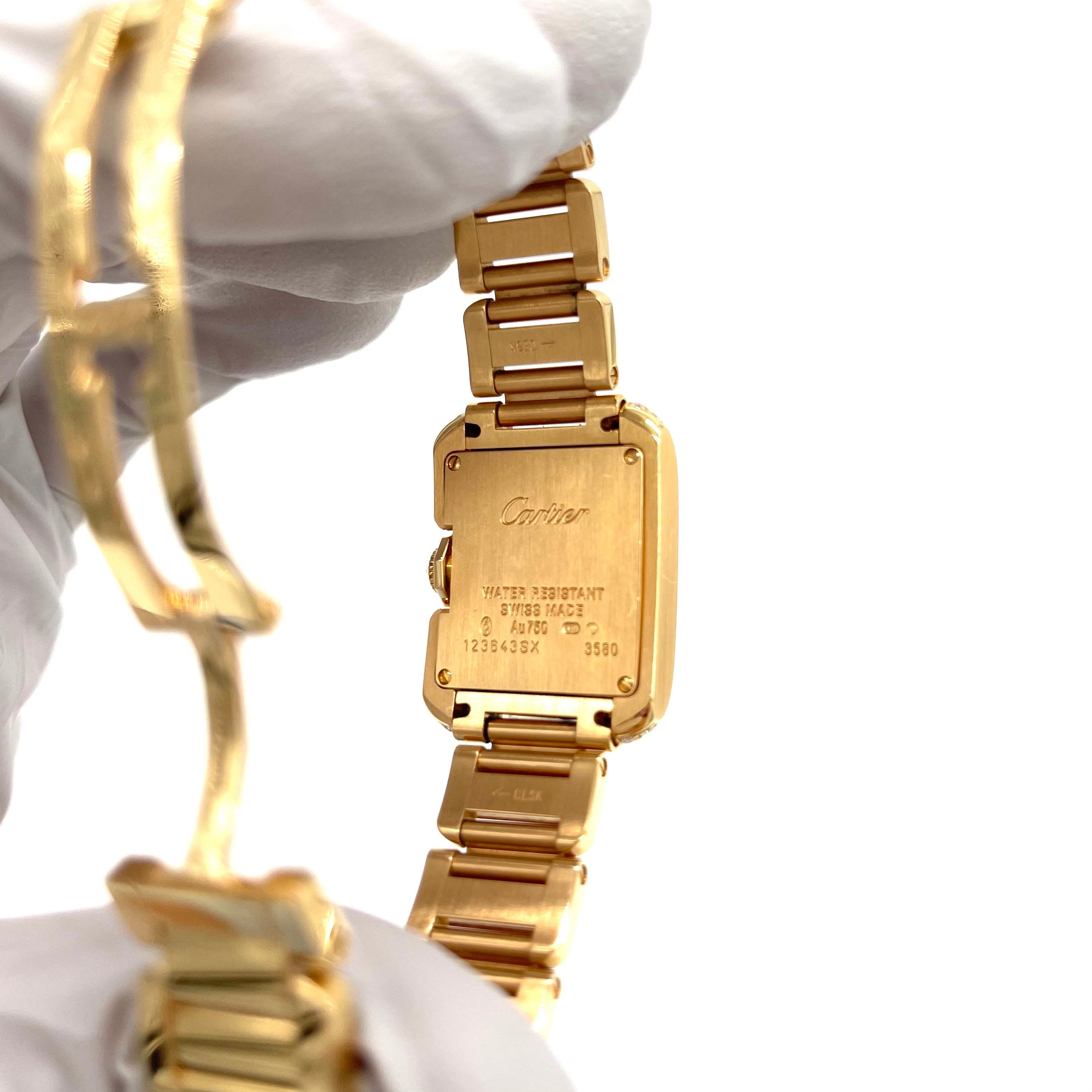 CARTIER TANK ANGLAISE YELLOW GOLD WITH DIAMONDS