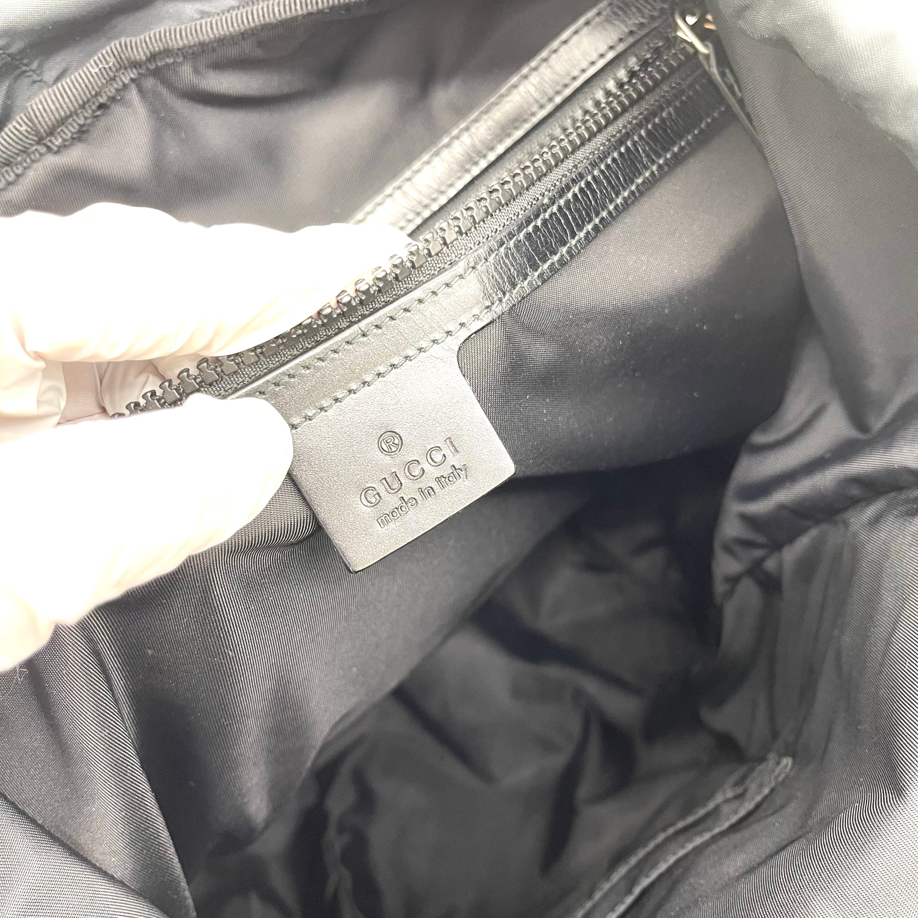 GUCCI Techno Fabric Canvas Backpack Black –