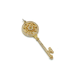 18k Yellow Gold & Diamonds Customized “KEY” Pendant