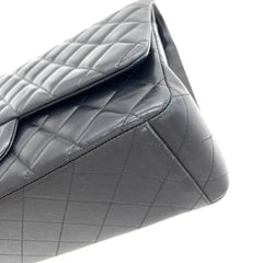 CHANEL Lambskin Quilted Maxi Double Flap Bag – Black