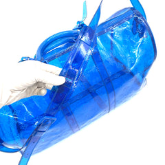 루이 비통 PVC 모노그램 키폴 반둘리에 50 블루