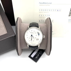 [Brand NEW]GLASHUTTE PanoMaticLunar Automatic White Dial Men's Watch