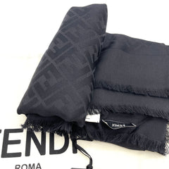 Fendi FF Shawl – Black Organic Silk