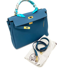HERMES Kelly 32 Togo Gold Hardware NEW