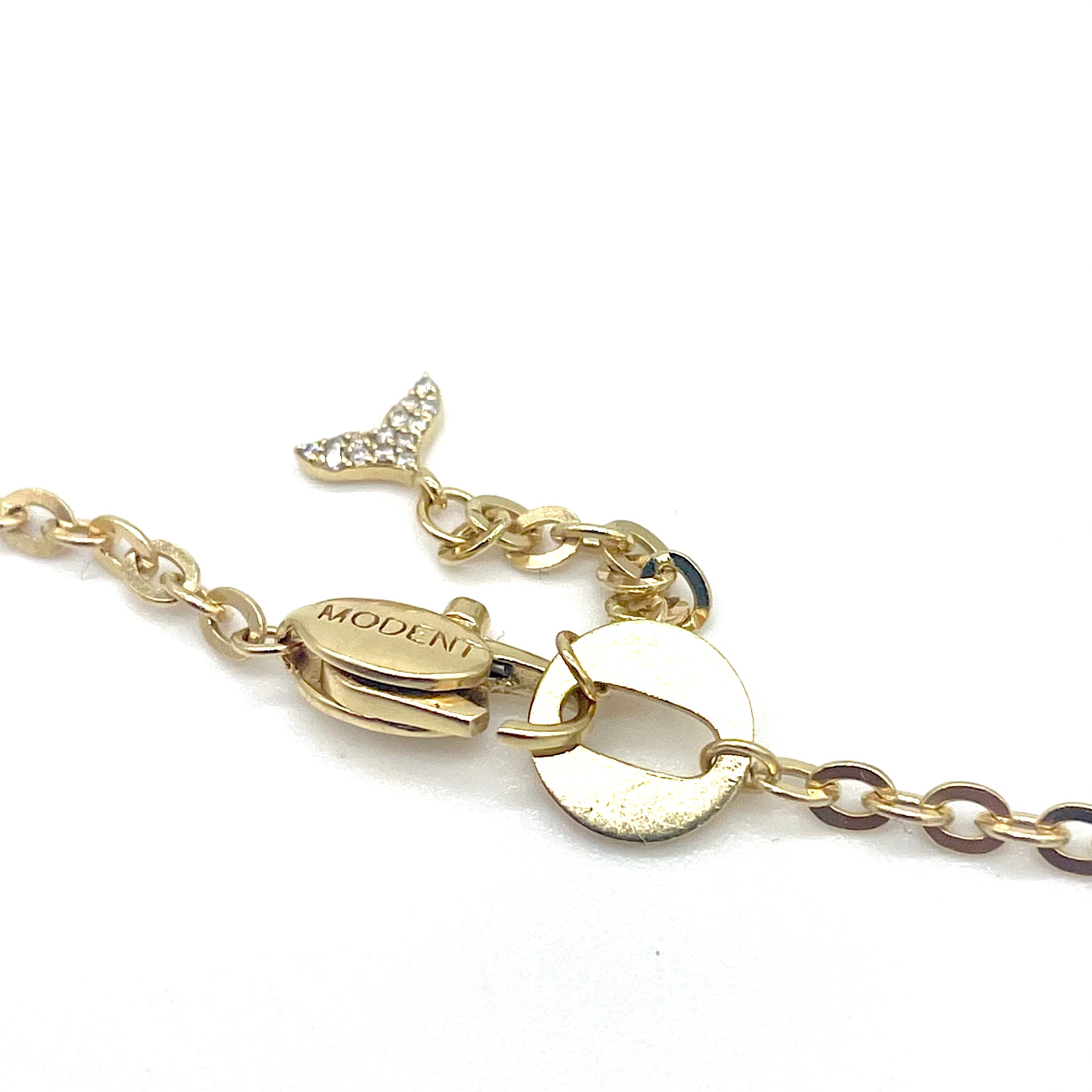 18K Yellow Gold & Squared Diamond Pendant Necklace