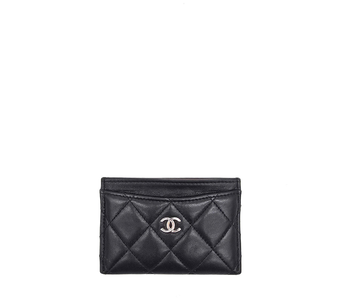 Chanel Lambskin Quilted Card Holder Black 2021