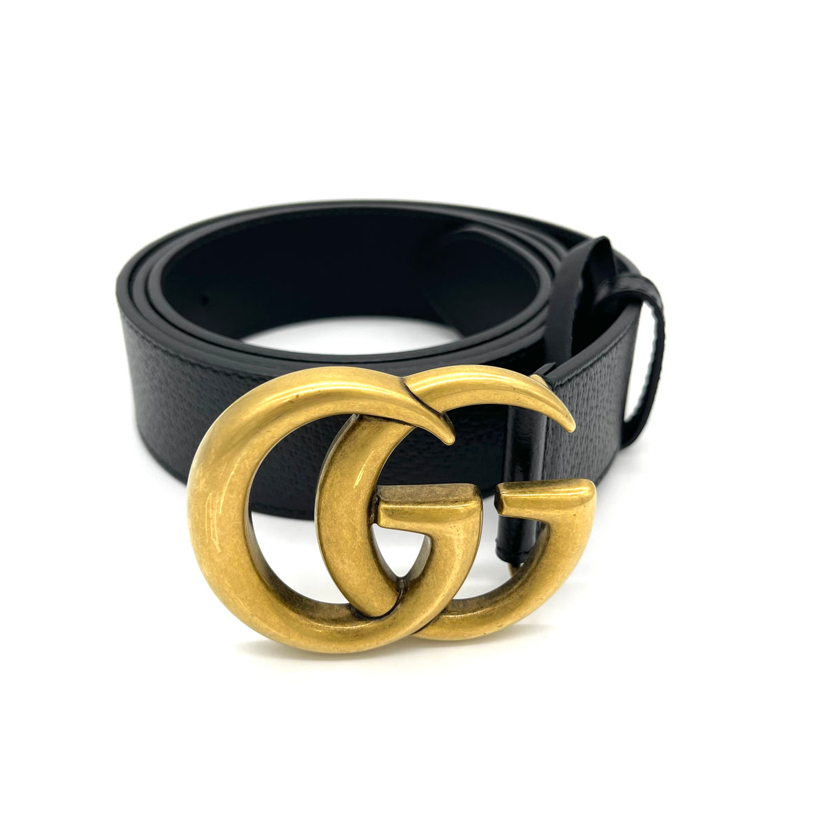 GUCCI
Textured Calfskin Double G 40mm Belt 110 44 Black